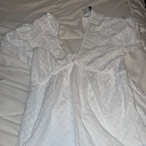 Zara white pattern dress